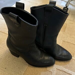 Women’s Cowboy boots Clarks Octavia Up Western Black Leather US7.5 EU38 Portugal